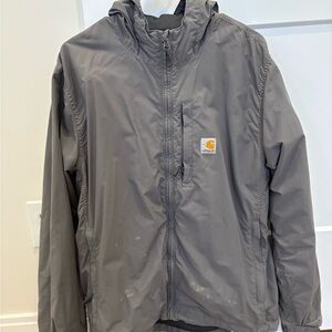 Carhartt Charcoal Hooded Windbreaker